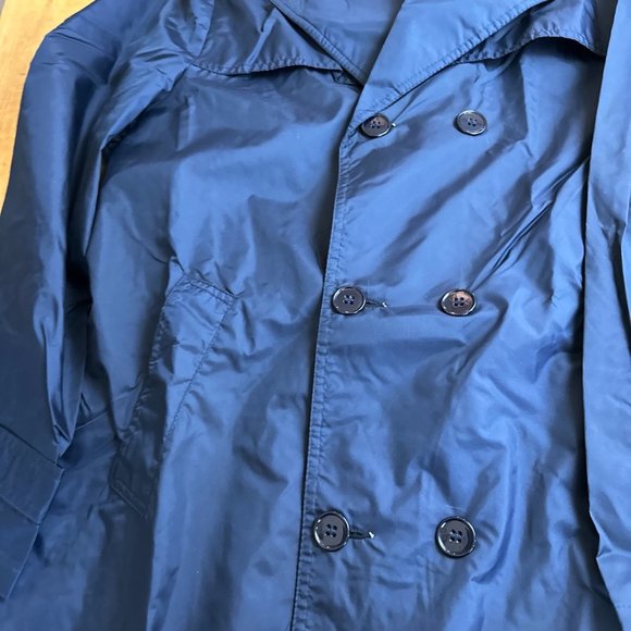 Men's Navy Trench Coat - Picture 6 of 9